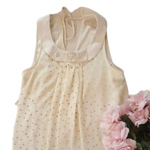 LAUREN CONRAD collard sleeveless blouse